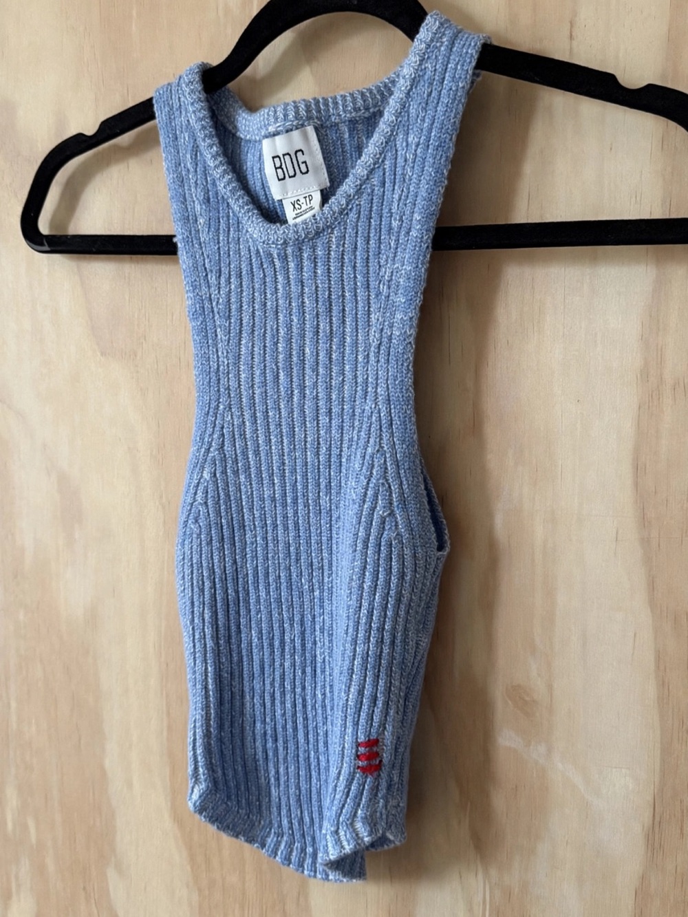 BDG Light Blue Ribbed Tank Sweater